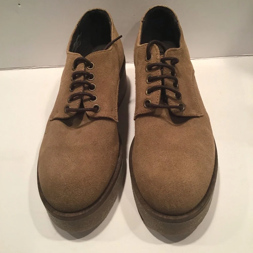 Is To Me Tan Suede Platform‎ Oxfords Sz. 7